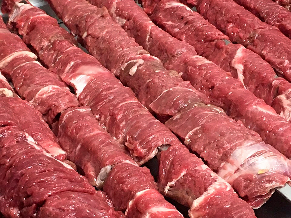 Barg kabab skewers on the grill