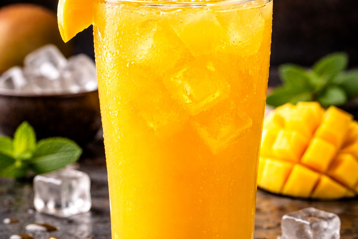 Glass of fruit juice