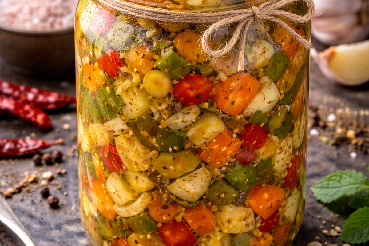 Torshi homemade Persian pickles